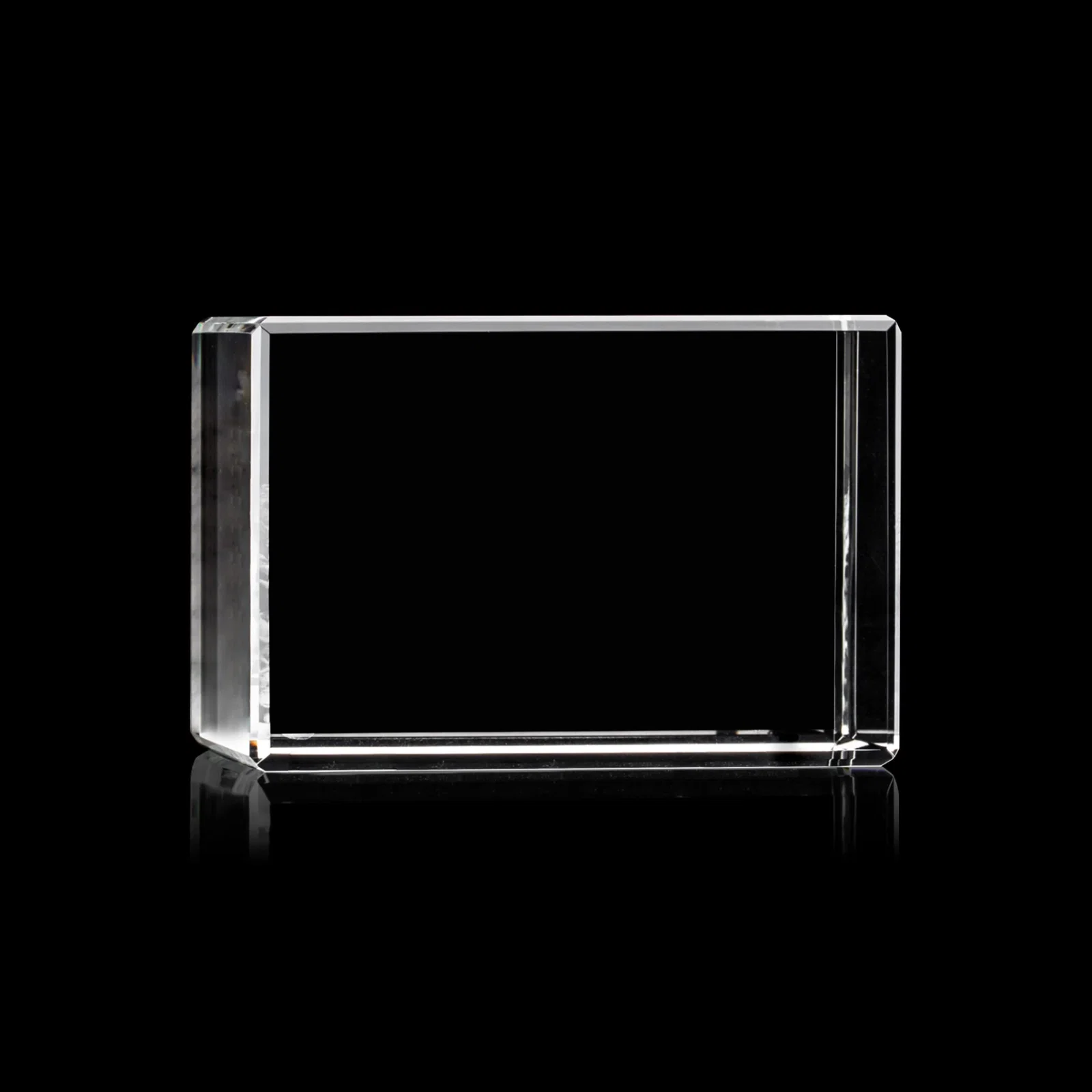 Promotional Beveled Crystal Block Award, 2"-4.5" in 5 Sizes, client appreciation gift for sales achievement awards