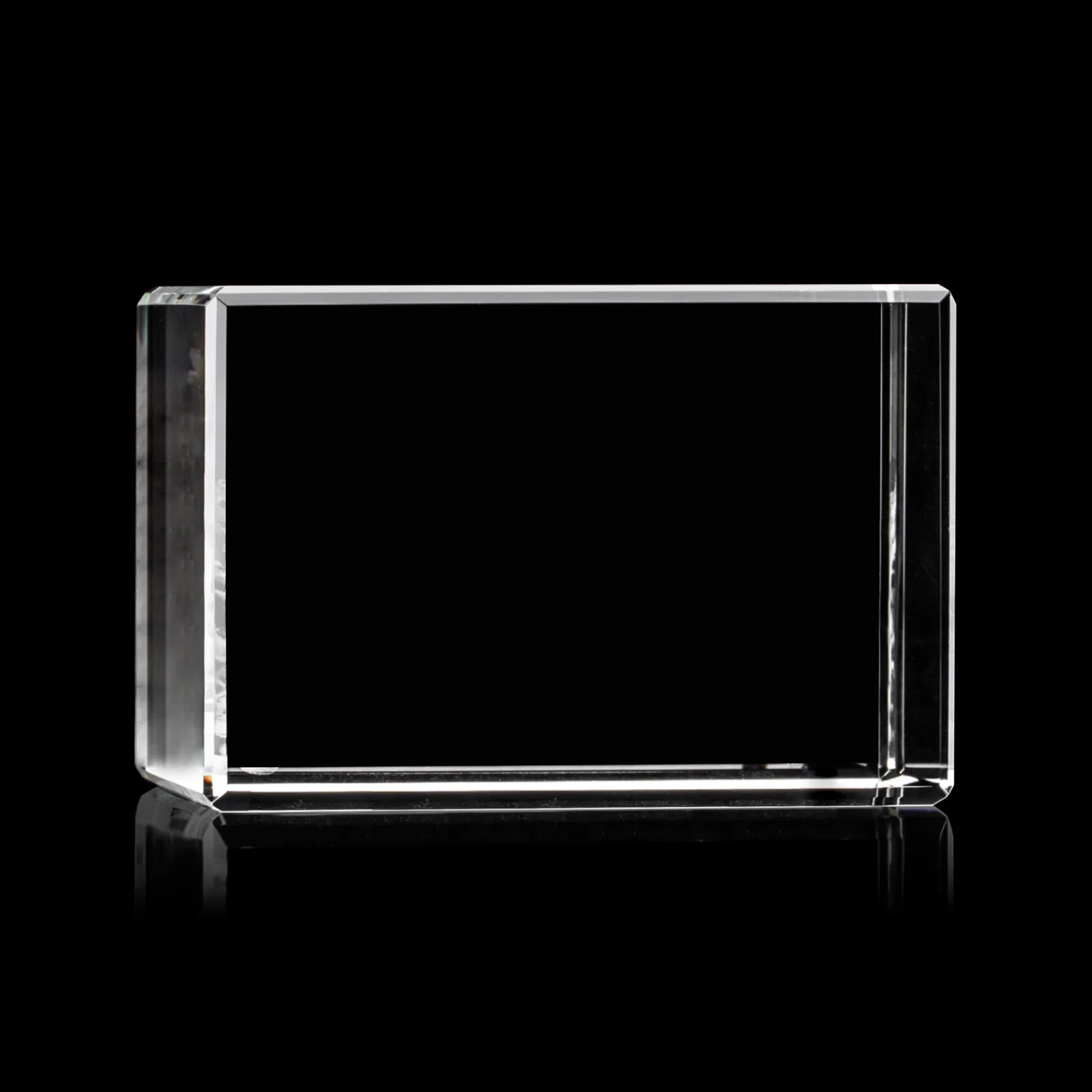 Promotional Beveled Crystal Block Award, 2"-4.5" in 5 Sizes, client appreciation gift for retirement presentations