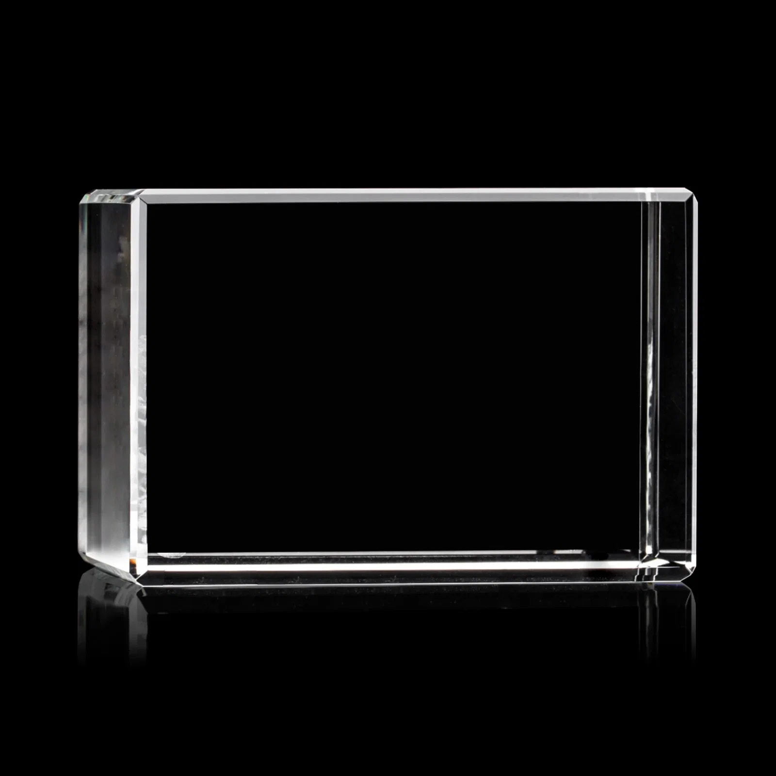 Promotional Beveled Crystal Block Award, 2"-4.5" in 5 Sizes, client appreciation gift for team milestone celebrations