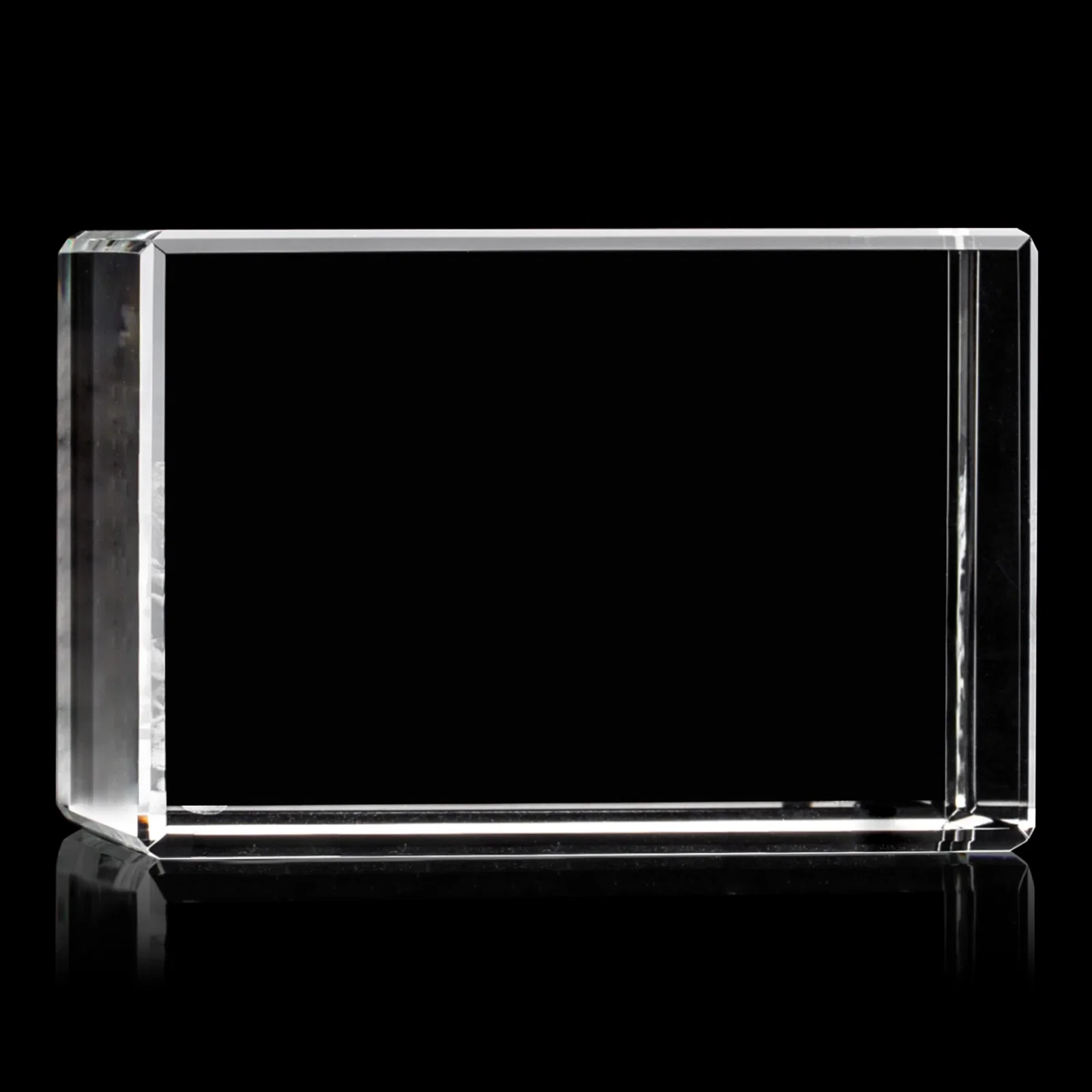 Promotional Beveled Crystal Block Award, 2"-4.5" in 5 Sizes, client appreciation gift for graduation ceremonies