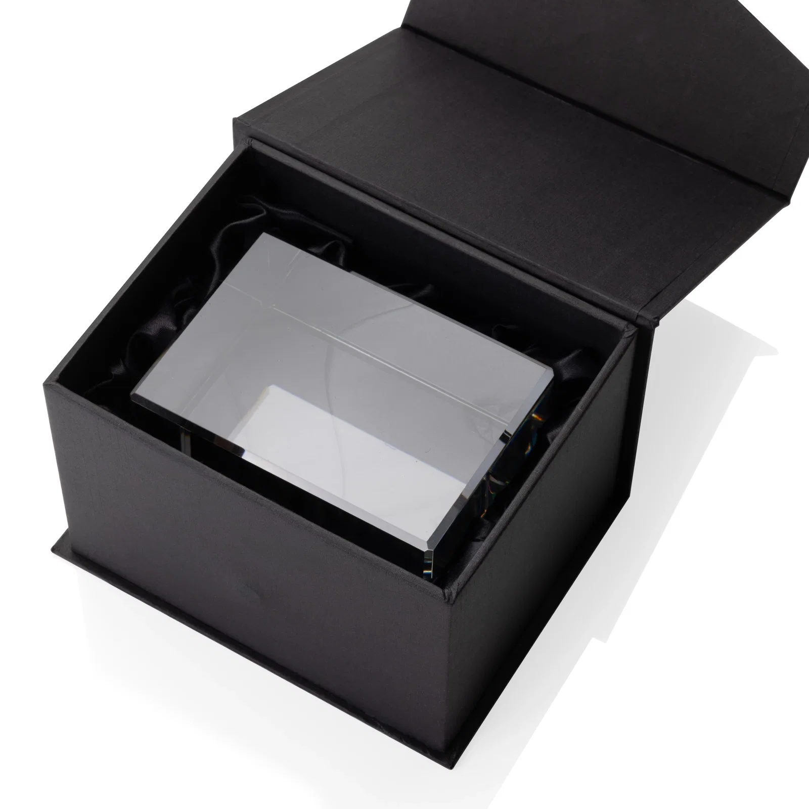 Custom Beveled Crystal Block Award, 2"-4.5" in 5 Sizes, client appreciation gift for donor appreciation
