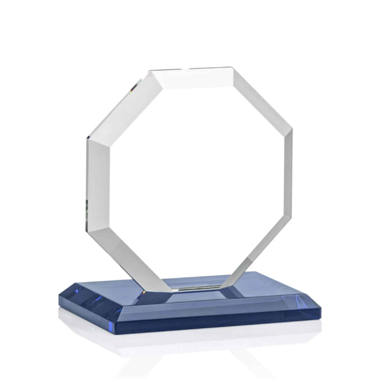 Promotional Starfire Crystal Octagon Award with Deep Mitered Edges, with your logo for safety achievement programs
