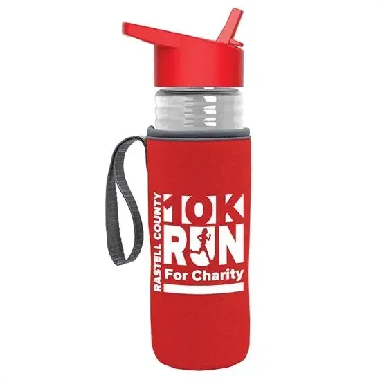 Lifeguard Bottle with Flip-Straw Lid and Insulated Caddy (24 oz.) — view 10