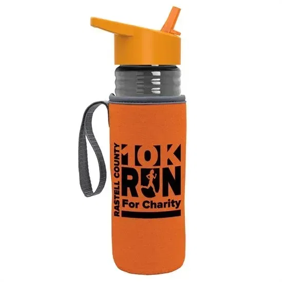 Lifeguard Bottle with Flip-Straw Lid and Insulated Caddy (24 oz.) — view 4