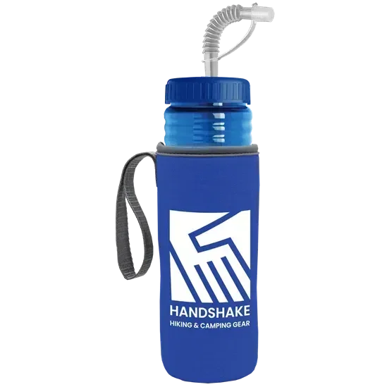 Lifeguard Bottle with Straw Lid and Insulated Caddy (24 oz.)