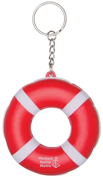 Imprinted Lifesaver Keytag — view 2