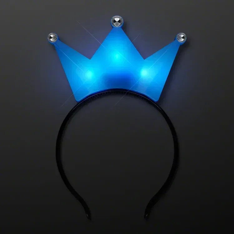 Light Up Blue Crown Tiara Princess Headband — view 2