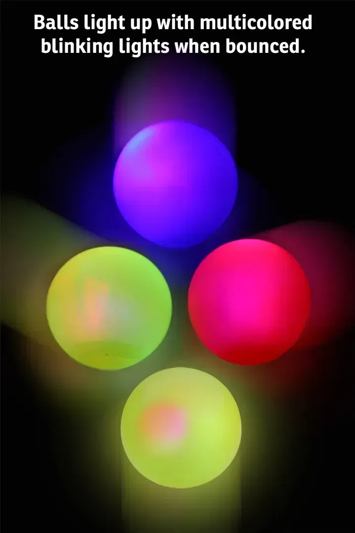 Light-Up Bounce Ball custom promotional ball, close-up of textured surface for branded giveaways