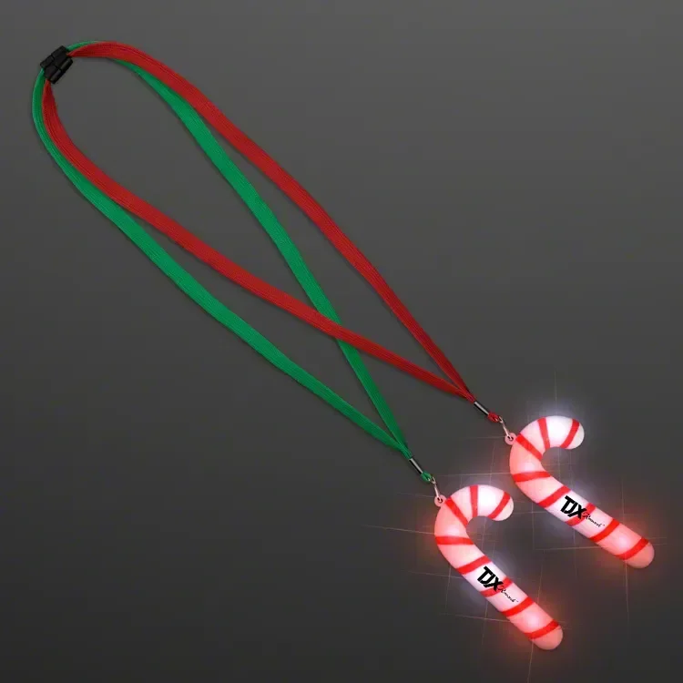 Light Up Candy Cane Necklaces — view 2