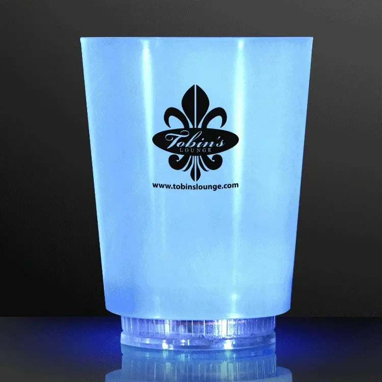 Light Up Color Change Frosted Short Glass — view 2