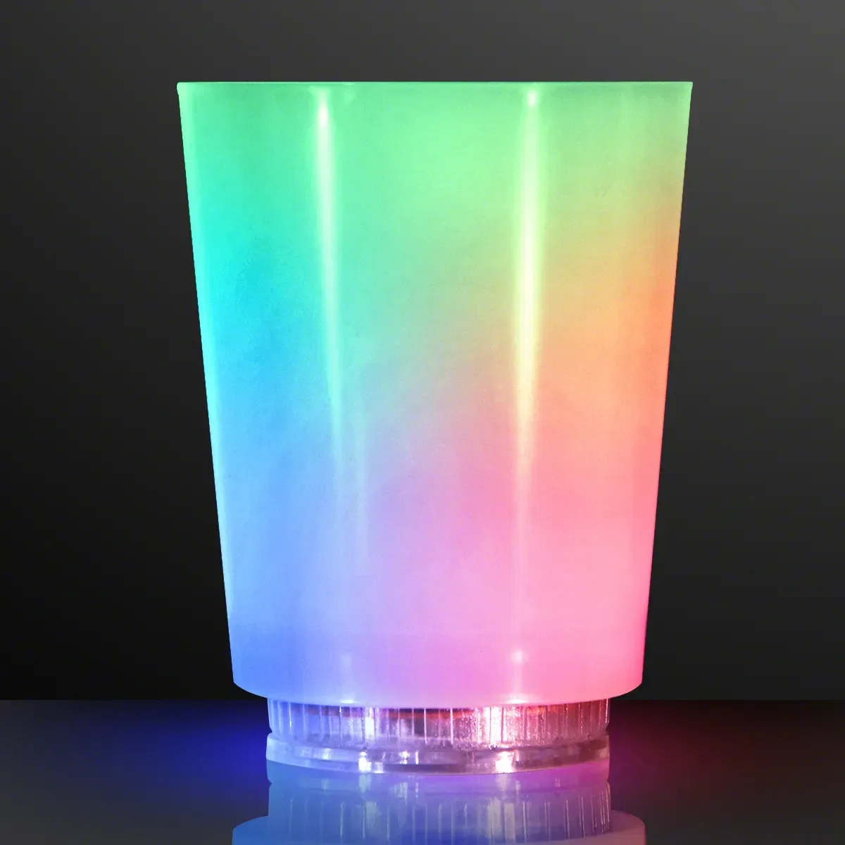 Light Up Color Change Frosted Short Glass — view 4