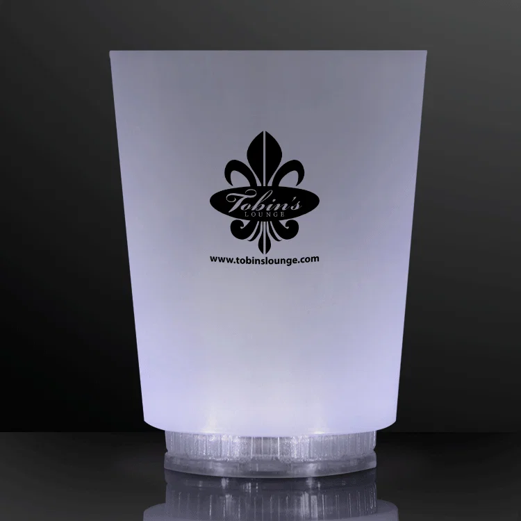 Light Up Color Change Frosted Short Glass — view 5