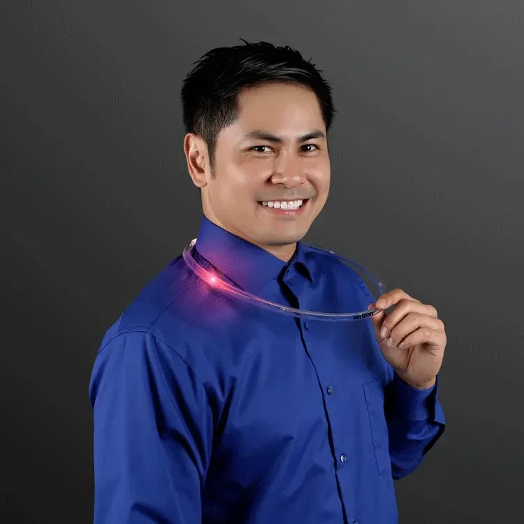 Light Up Flashing Multicolor Tube Necklaces — view 4
