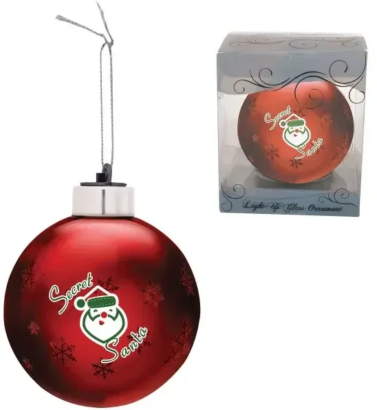 Custom Light-Up Glass Ornament — view 2