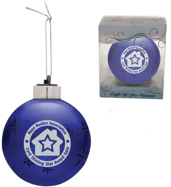 Custom Light-Up Glass Ornament — view 3