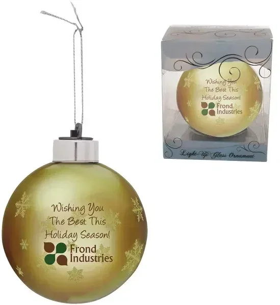 Custom Light-Up Glass Ornament — view 4