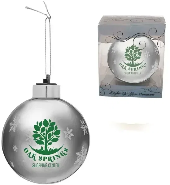 Custom Light-Up Glass Ornament — view 5