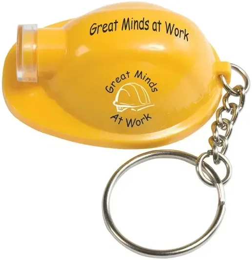 Personalized Light Up Hard Hat Keytag — view 3