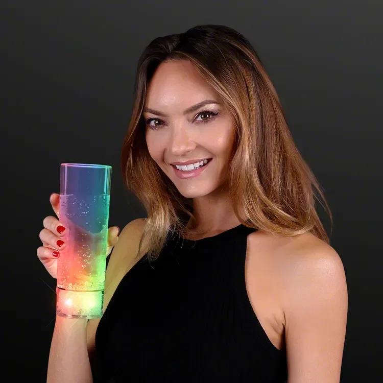 Light Up LED Highball Glass held in hand