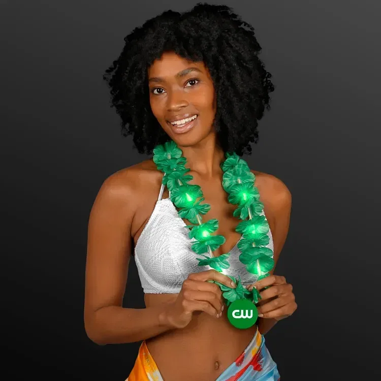 Light Up Lei w/ Matching Medallion being worn