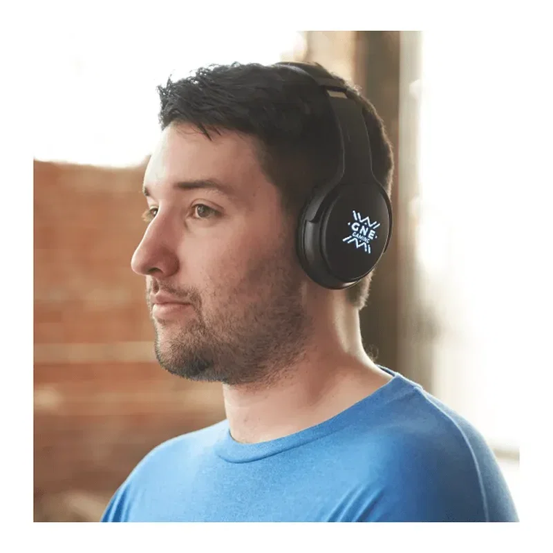 Custom Bluetooth Headphones with Light-Up Logo and Microphone — view 10