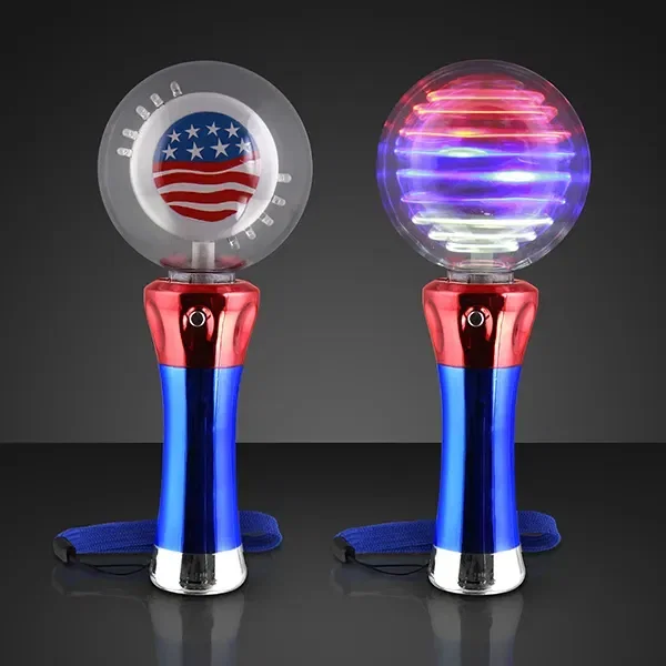 Light Up Magic Spinning American Flags — view 2