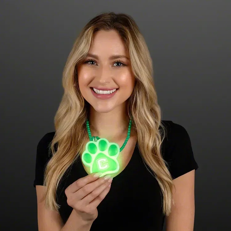 Light Up Paw Print Necklace — view 2
