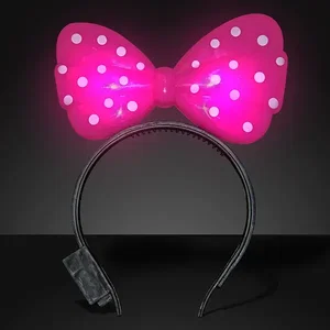Light Up Pink Big Bow Headband