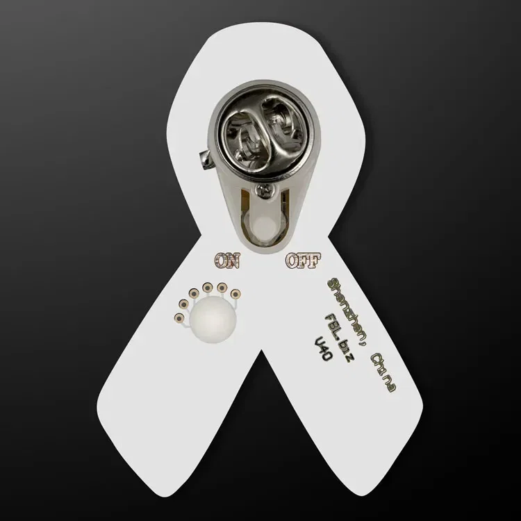 Light Up Pink Ribbons Pins For Breast Cancer Awareness — view 2