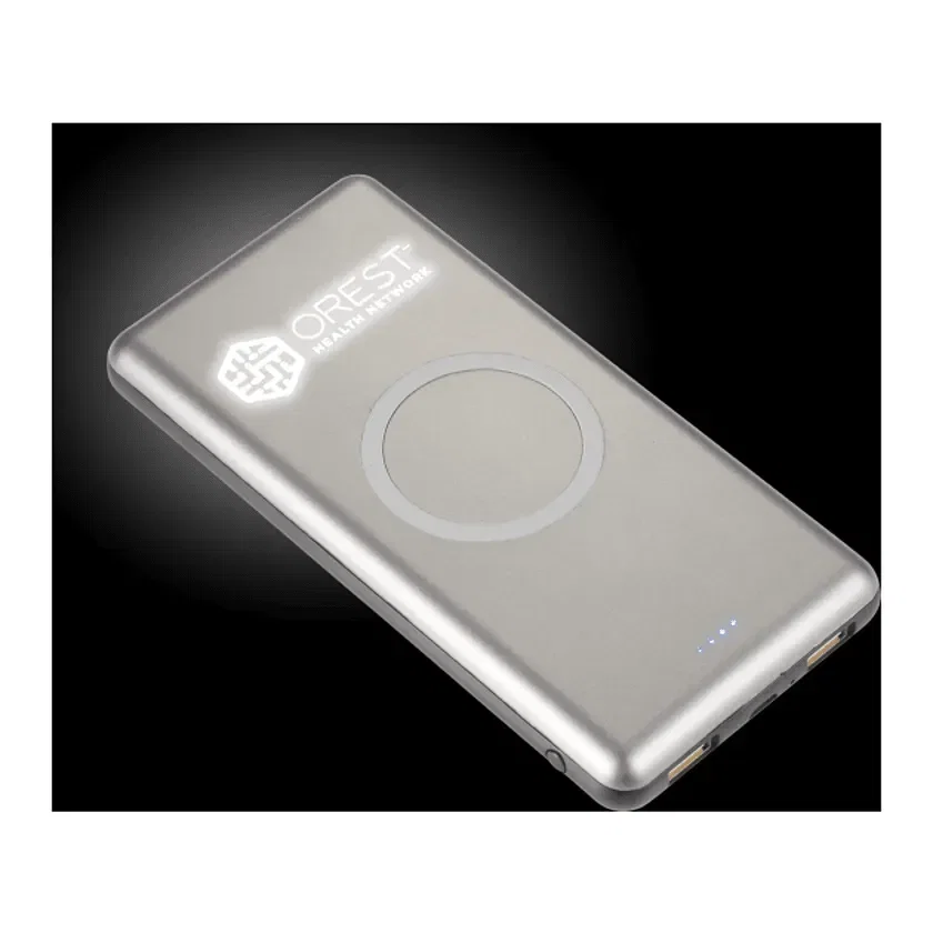 Custom Light-Up Qi Wireless Charging Power Bank (10,000mAh) — view 4