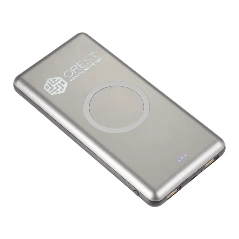 Custom Light-Up Qi Wireless Charging Power Bank (10,000mAh) — view 7