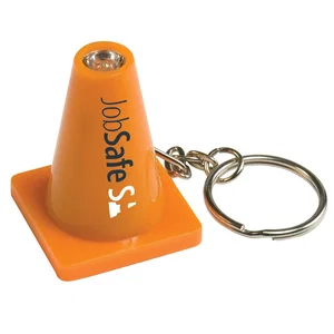 Customized Light Up Safety Cone Keytag
