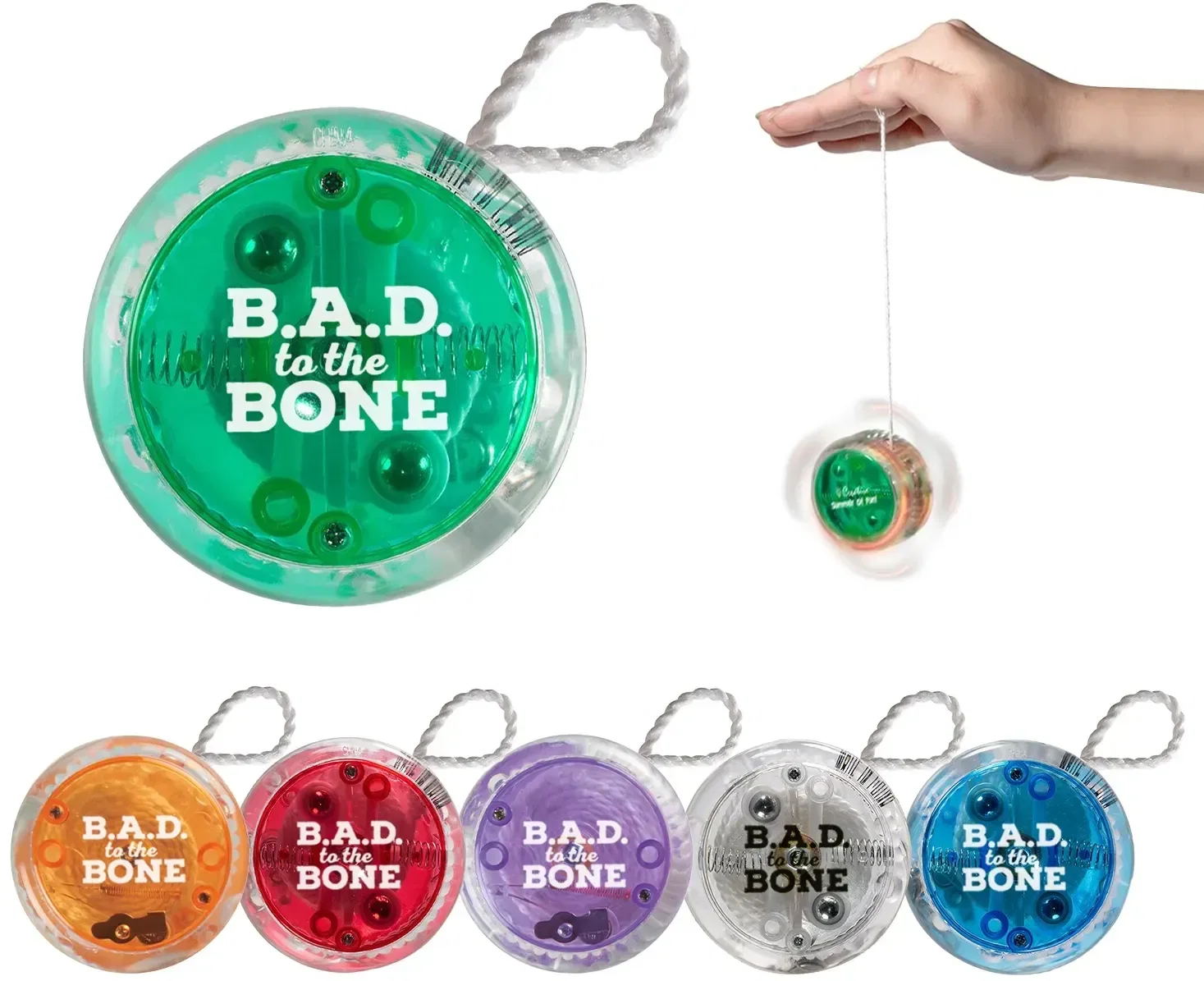 Custom Light Up YoYo held in hand