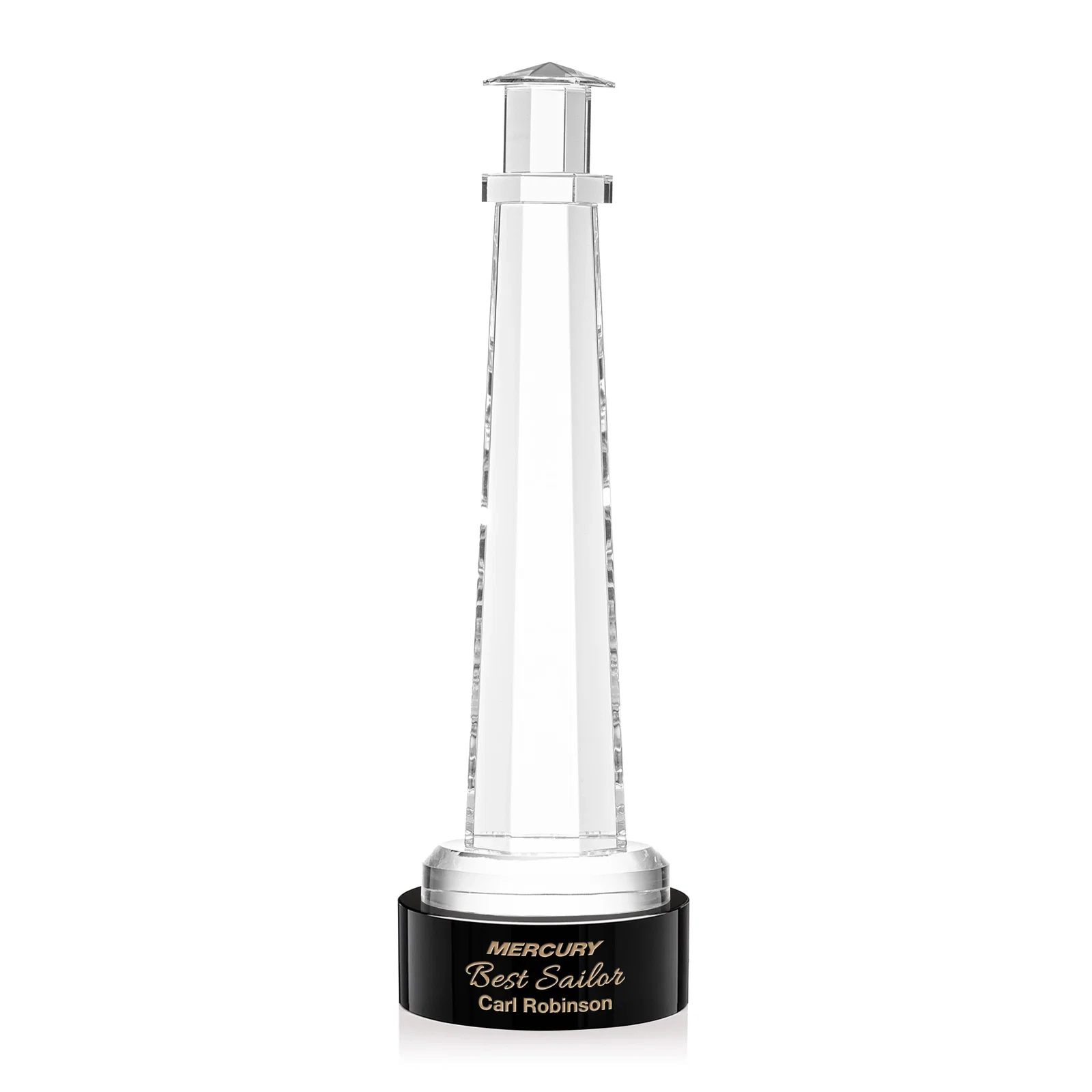 Custom Optical Crystal Lighthouse Award, awards for company anniversary events