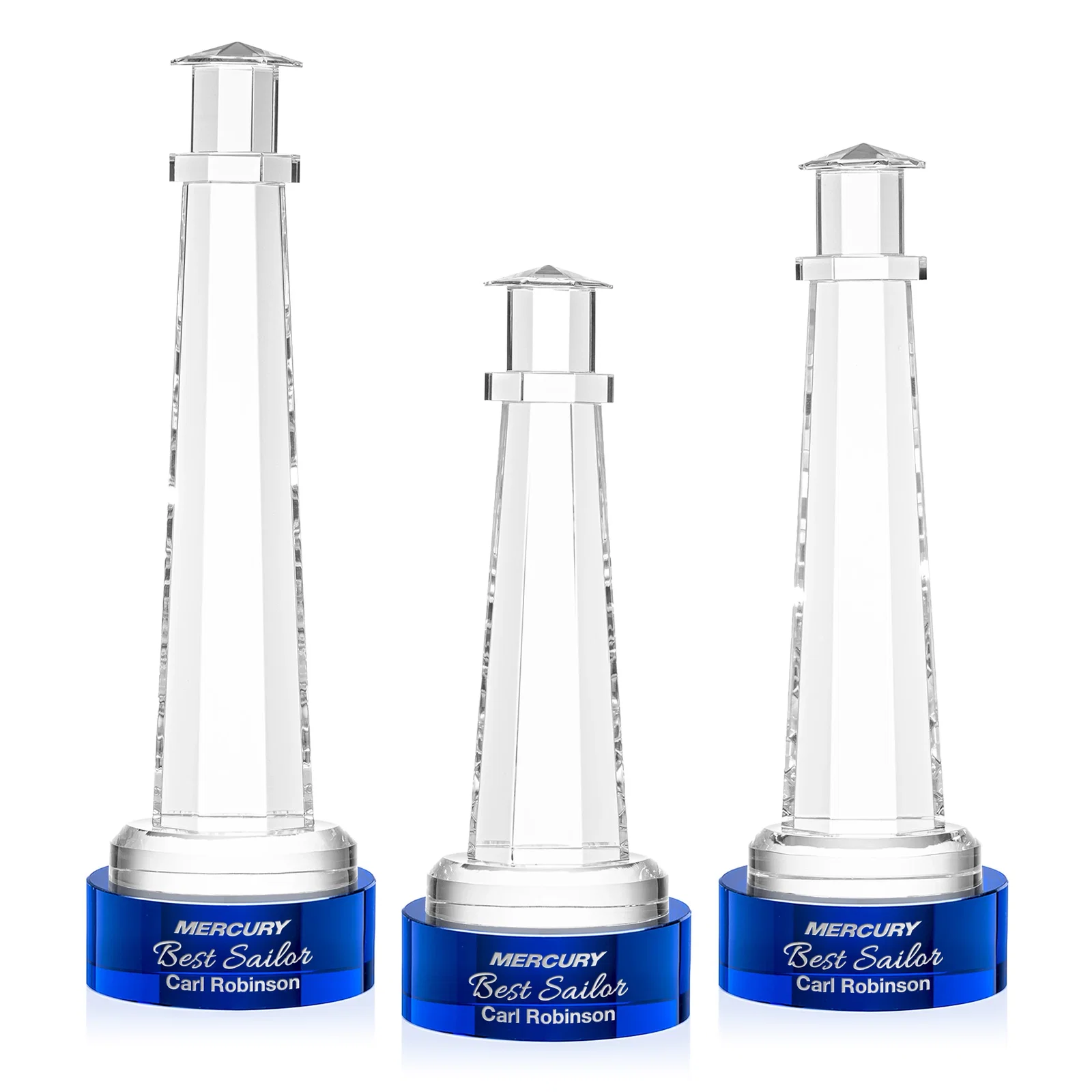 Personalized Optical Crystal Lighthouse Award, awards for employee recognition