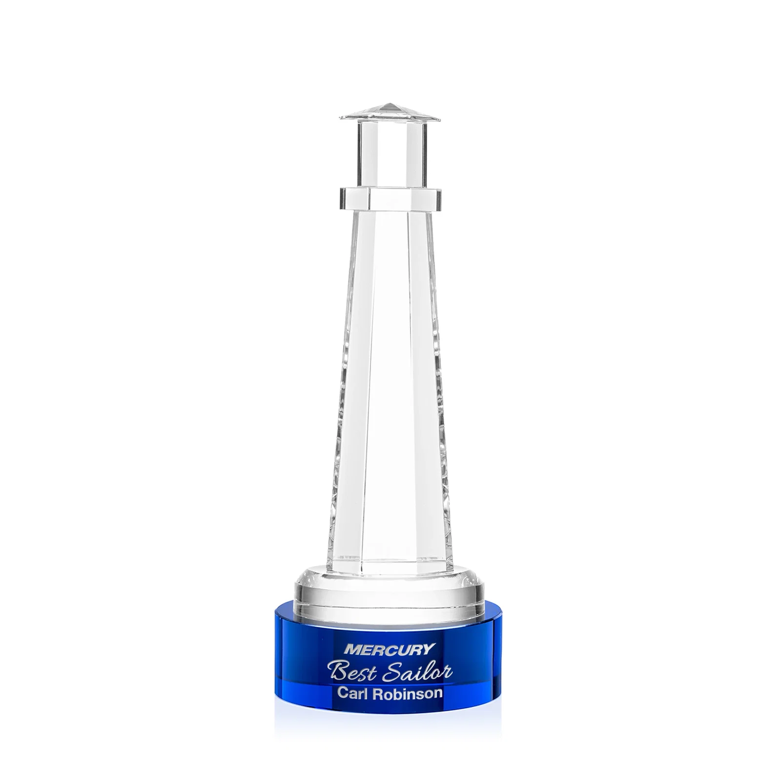 Personalized Optical Crystal Lighthouse Award, awards for corporate award ceremonies
