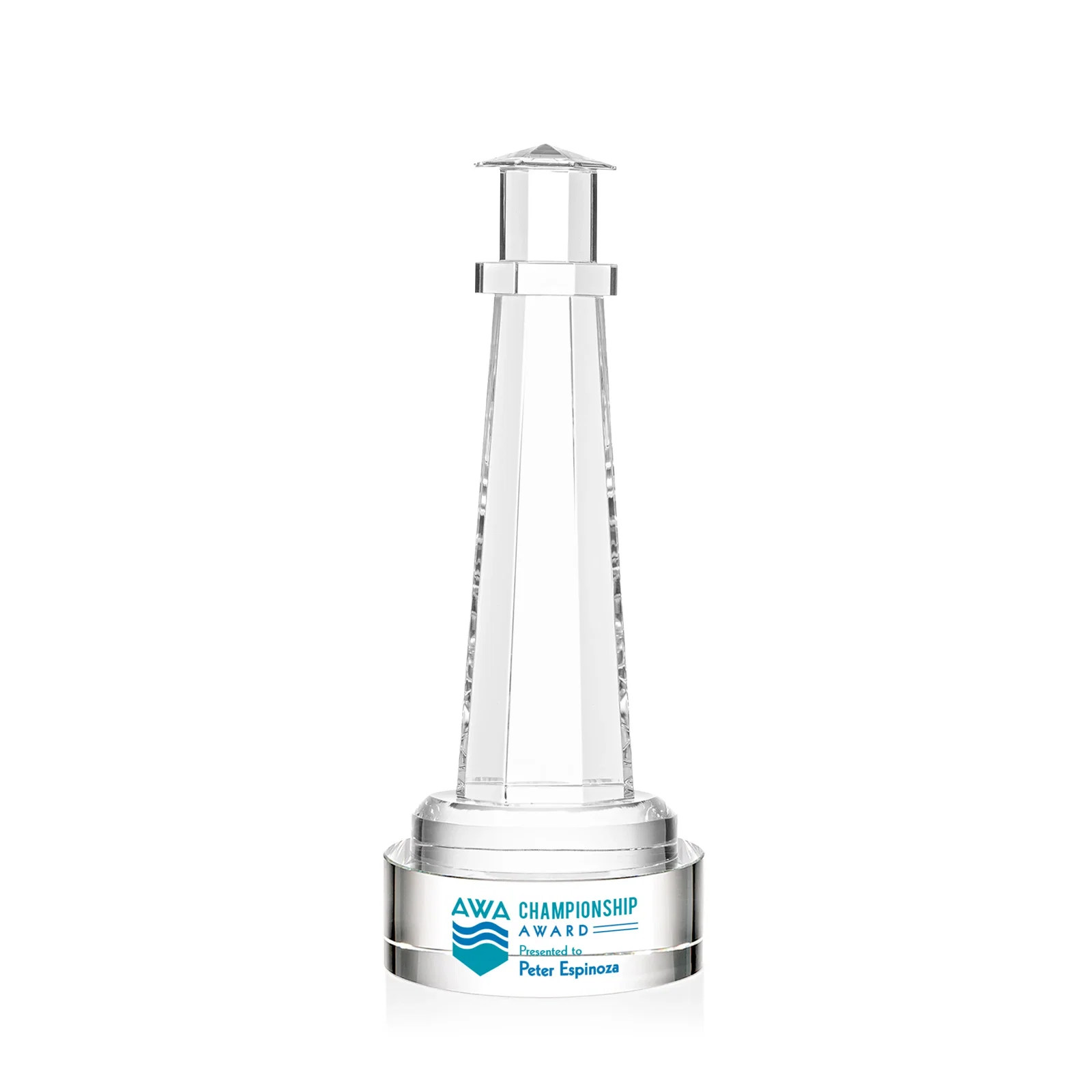 Personalized Optical Crystal Lighthouse Award, awards for team milestone celebrations