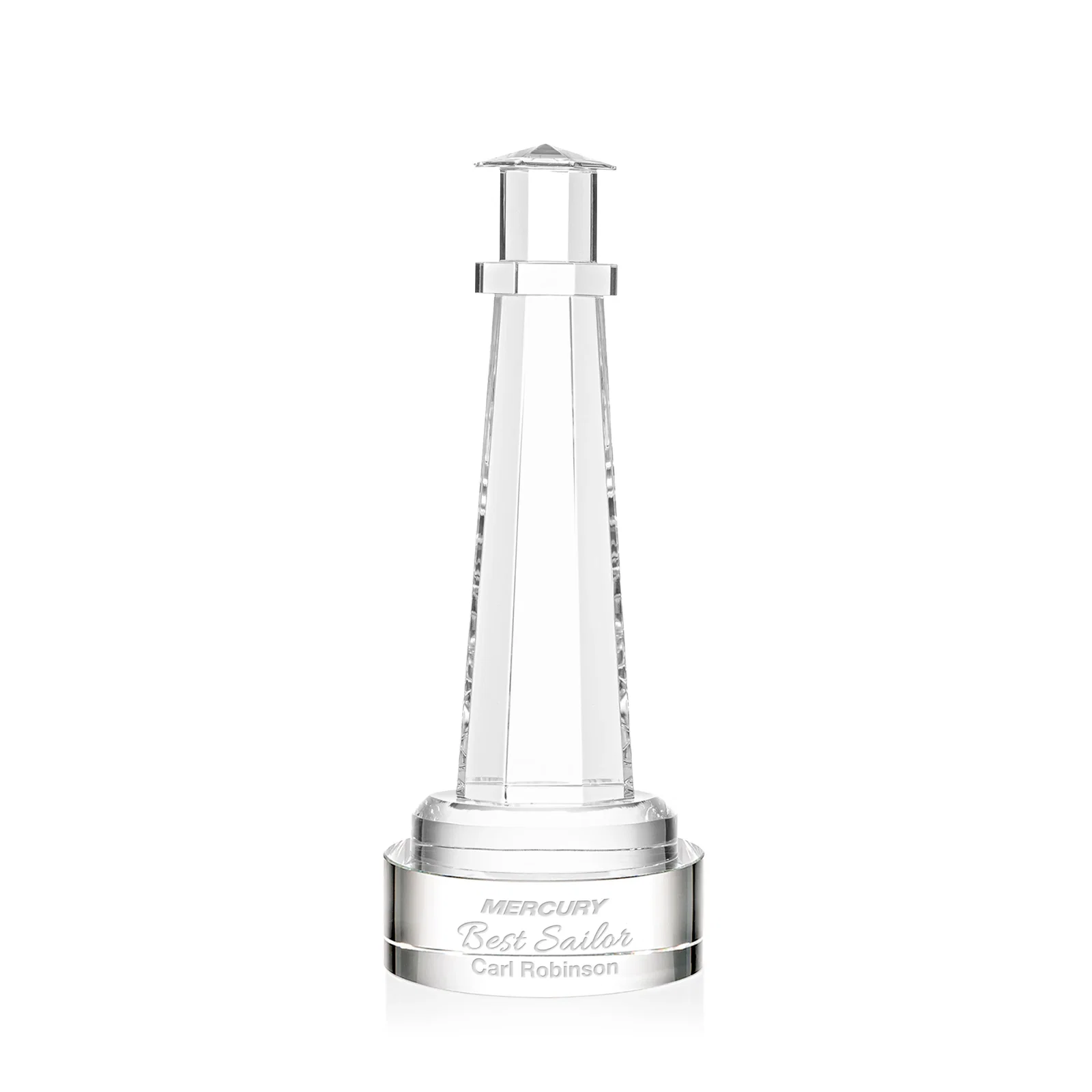 Custom Optical Crystal Lighthouse Award, awards for corporate award ceremonies