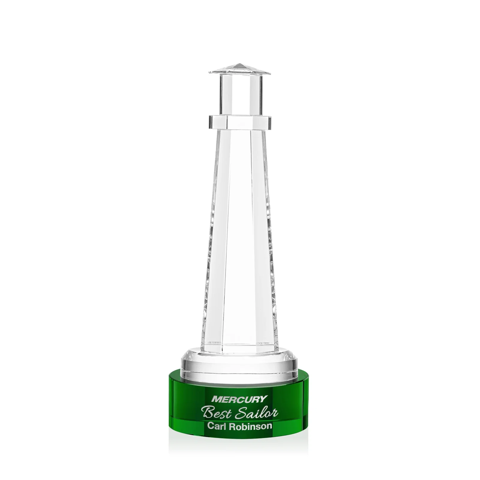 Custom Optical Crystal Lighthouse Award, awards for team milestone celebrations