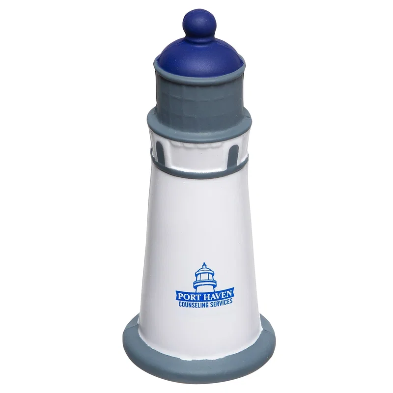 Lighthouse shaped polyurethane stress reliever, 4-1/2 inches tall