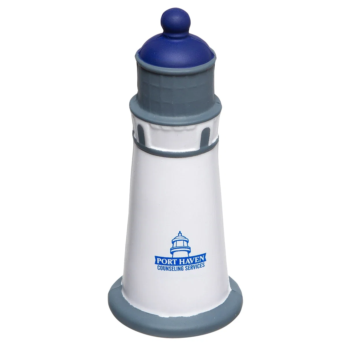 Lighthouse shaped polyurethane stress reliever, 4-1/2 inches tall