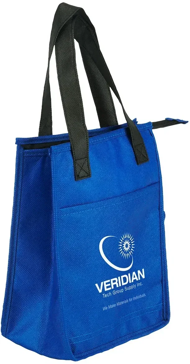 Custom Lightning Sack lunch bag open showing insulated lining
