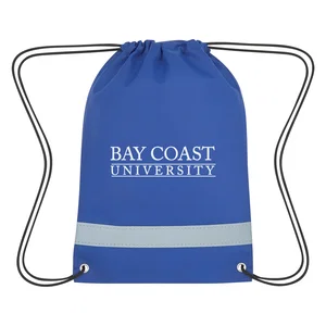 Lil' Bit Reflective Non-Woven Drawstring Bag
