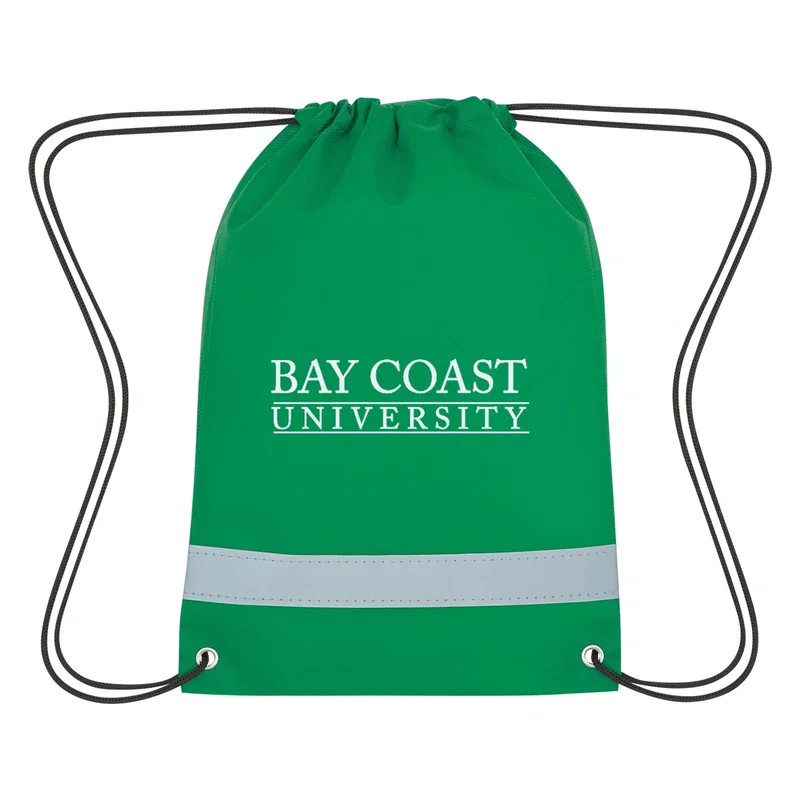 Lil' Bit Reflective Non-Woven Drawstring Bag — view 2