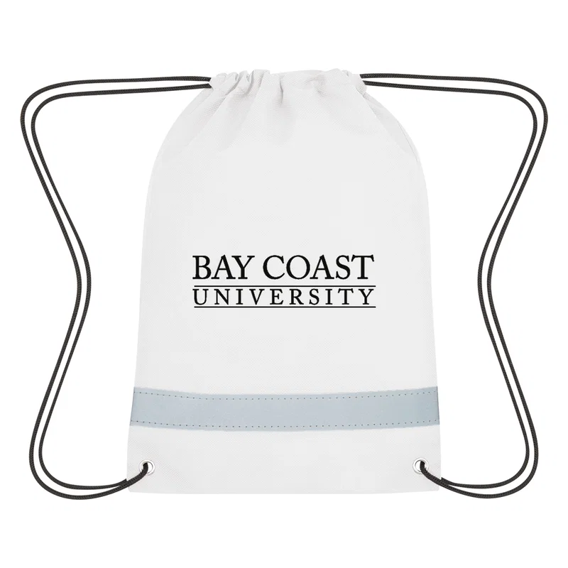 Lil' Bit Reflective Non-Woven Drawstring Bag — view 6
