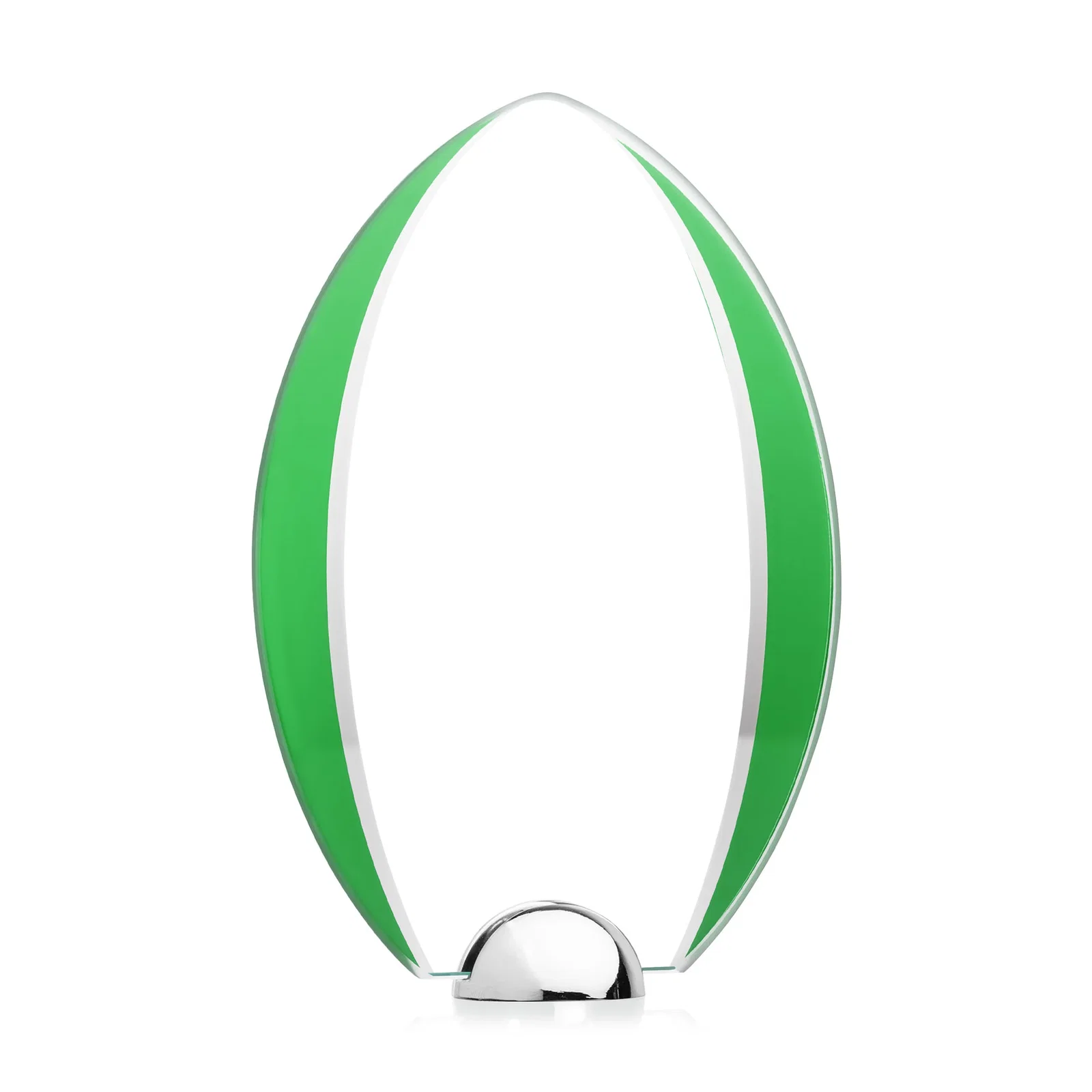 Promotional Starfire Crystal Arrowhead Award on Chrome Dome Base, metal awards for company anniversary events