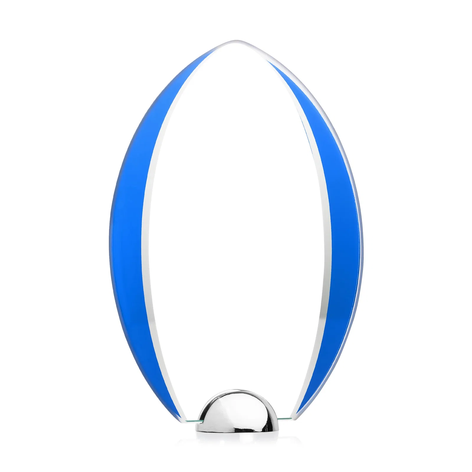 Branded Starfire Crystal Arrowhead Award on Chrome Dome Base, metal awards for service anniversary gifts