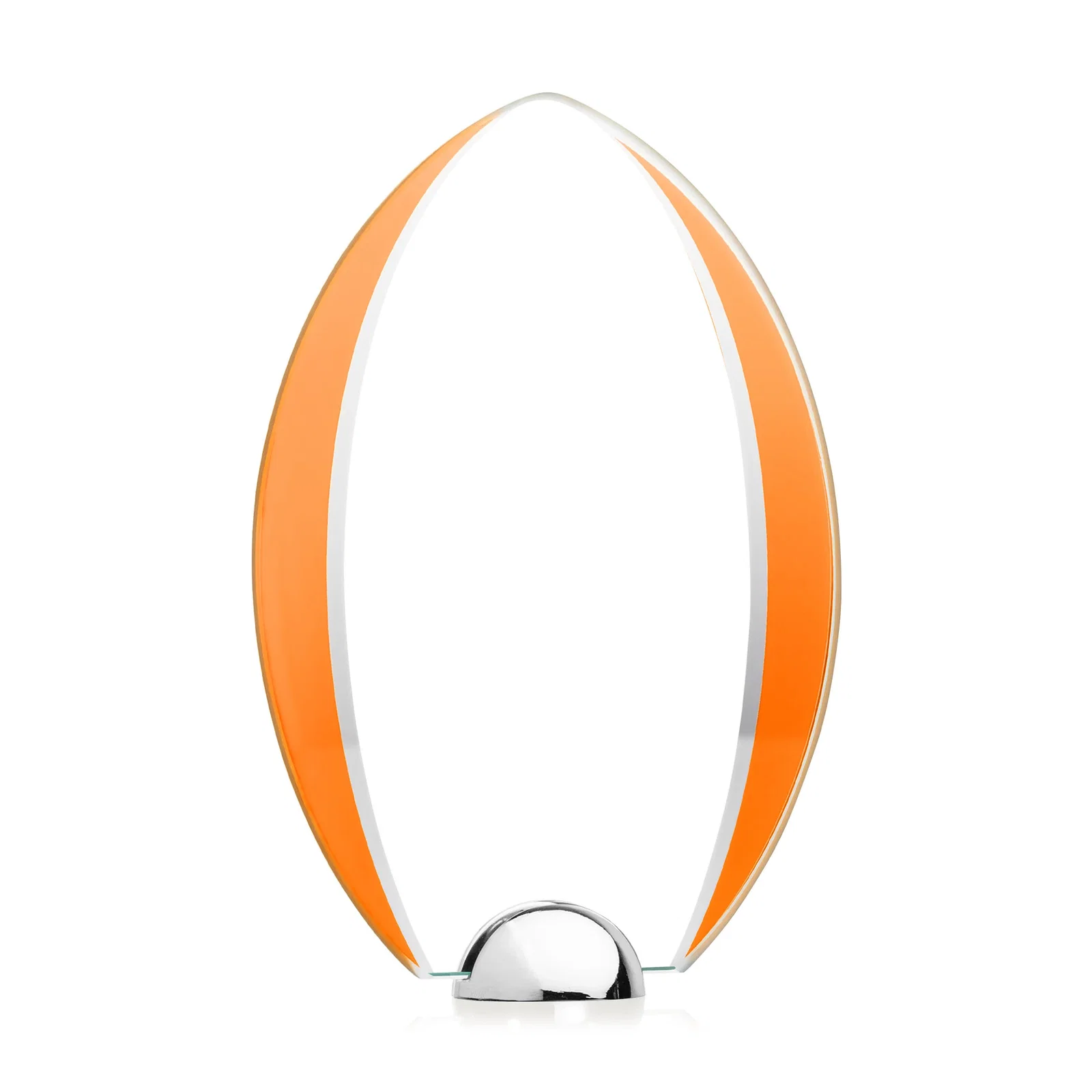 Branded Starfire Crystal Arrowhead Award on Chrome Dome Base, metal awards for team milestone celebrations