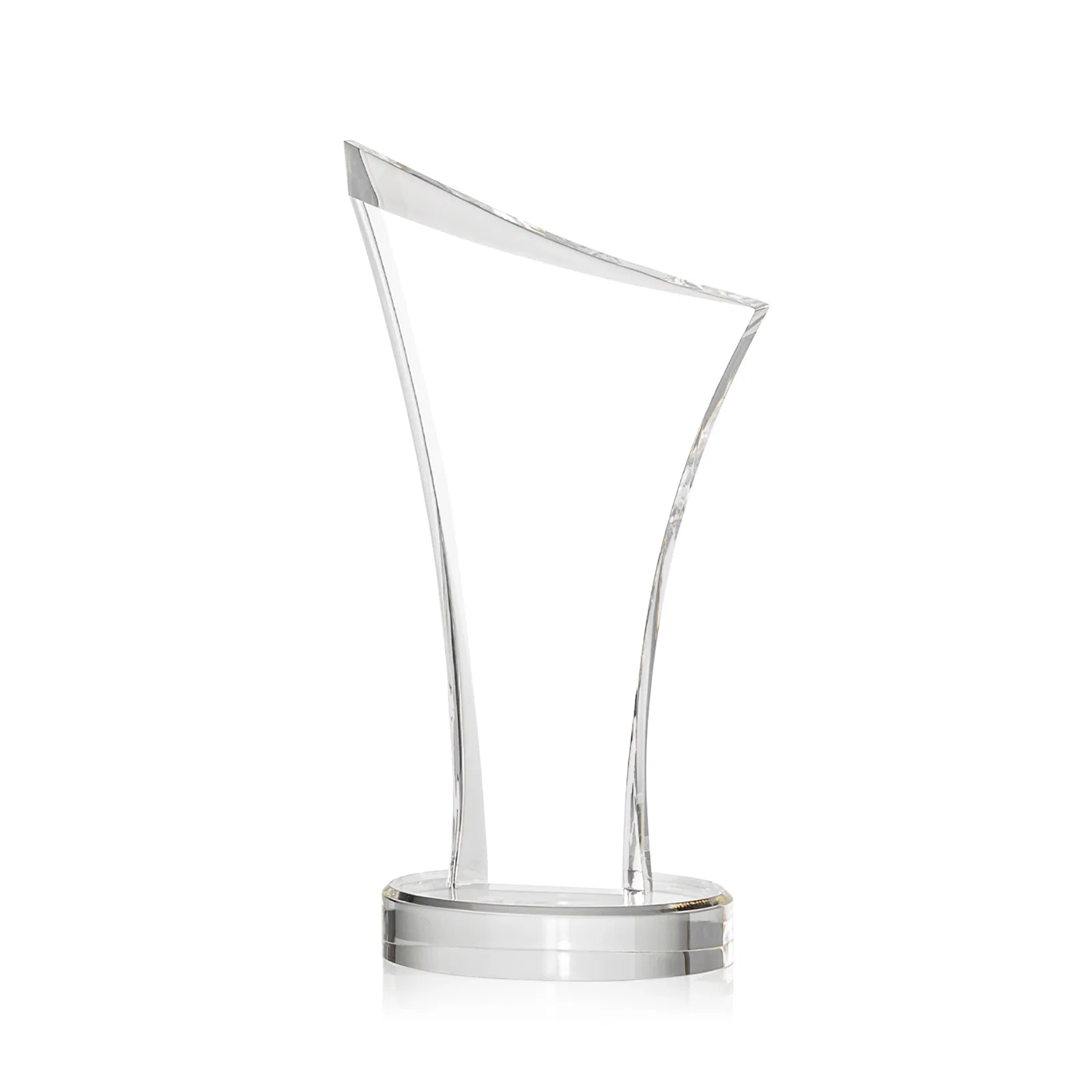 Custom Acrylic Ribbon Award with Slanted Peak for safety achievement programs