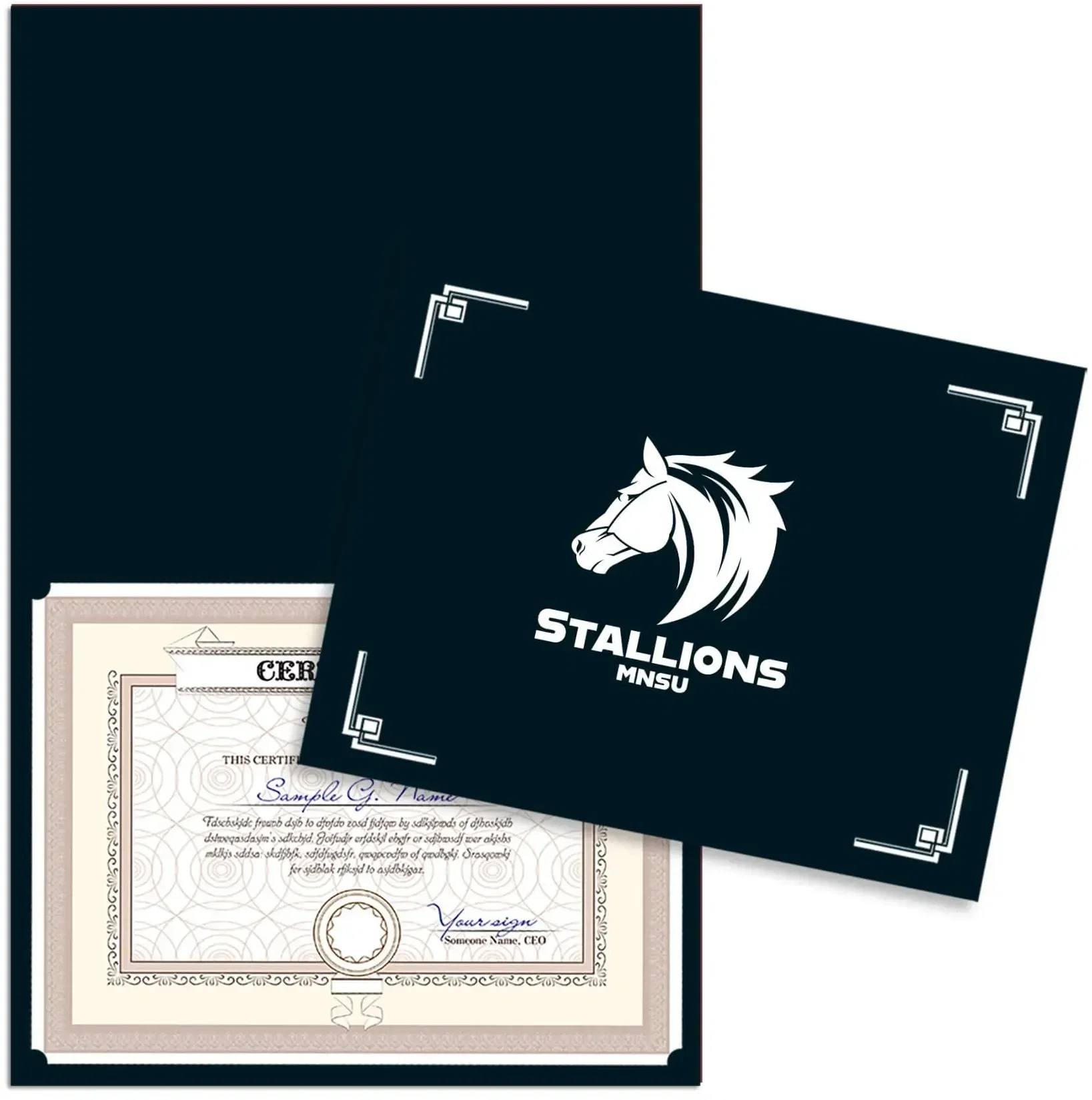 Custom Linen Certificate Folders — view 4